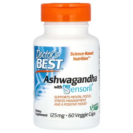 Doctor's Best, Ashwagandha avec Sensoril, 125 mg, 60 capsules végétales