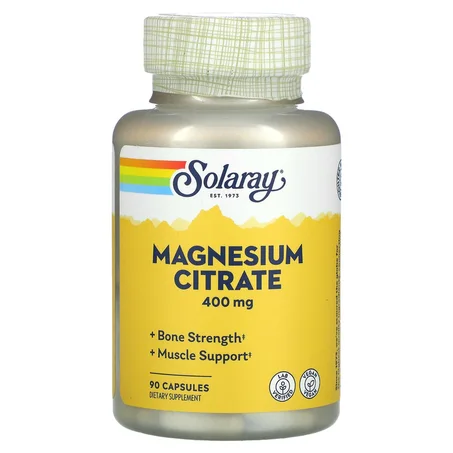 Solaray, Magnésium citrate 400 mg, 90 VegCaps