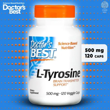 Doctor's Best, L-Tyrosine Best, 500 mg, 120 capsules végétariennes
