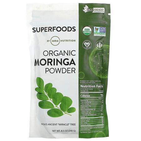 MRM, Organic Moringa Powder, 8.5 oz (240 g)