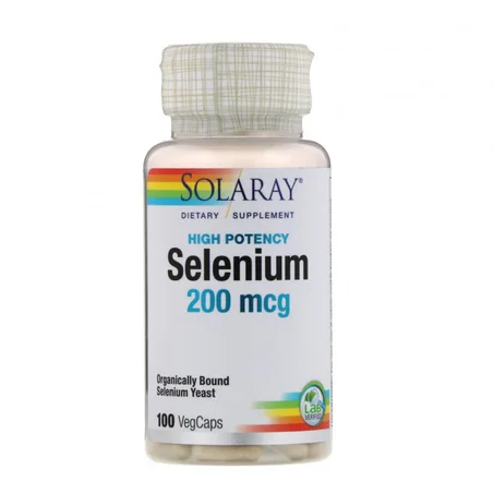 Solaray, Sélénium, 200 mcg, 100 Gélules végétales