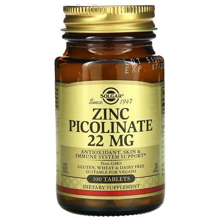 Solgar, Zinc Picolinate, 100 Tablets