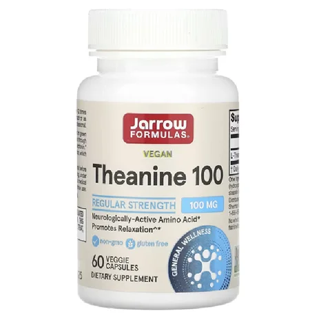 Jarrow Formulas, Theanine 100, 100 mg, 60 Veggie Caps