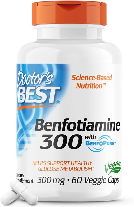 Doctor's Best, Benfotiamine à la BenfoPure, 300 mg, 60 capsules végétariennes