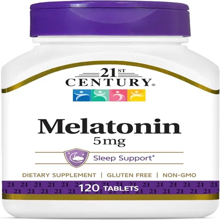 21st Century, Mélatonine, 5 mg, 120 comprimés