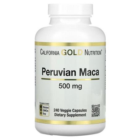 California Gold Nutrition, Peruvian Maca, 500 mg, 240 Veggie Caps