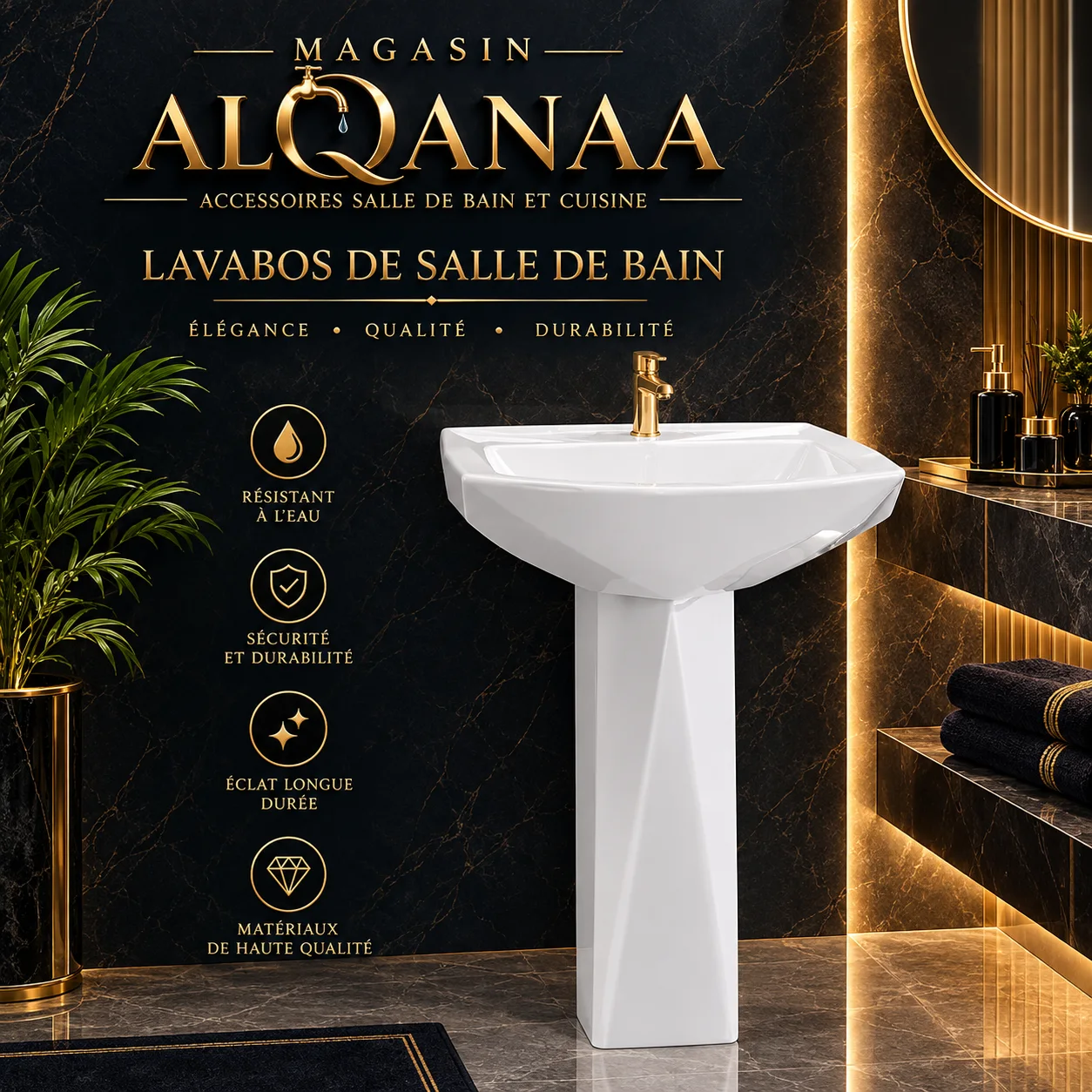 حوض \ lavabo pied et suspondu