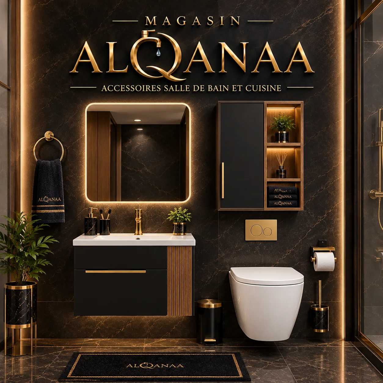 اثاث حمام \ meuble salle de  bain 50 cm et 40cm (lave main)