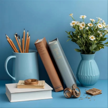 الكتب والأدوات المكتبية