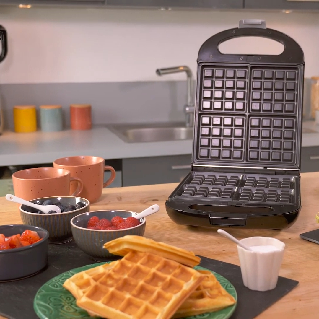 صانع الوافل 4 قطع من Lamacom