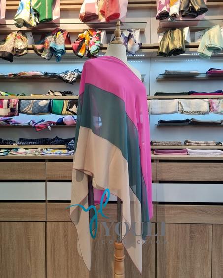 Châle Trio en Crêpe de Soie