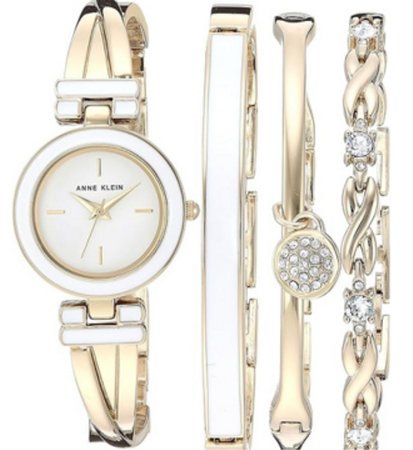 ان كلاين طقم ساعة بانجل وسوار