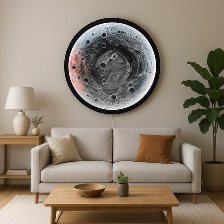 ديكور حائطي على شكل قمر مضيء