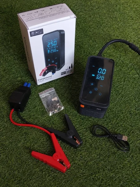 بطارية تشغيل ومنفاخ هواء 2 في 1