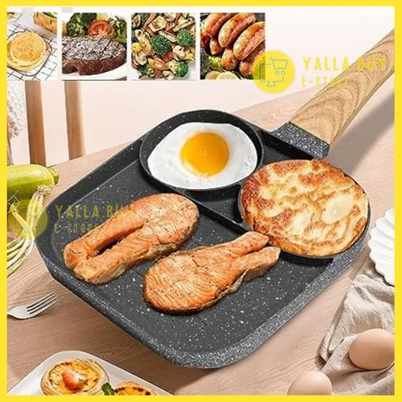 Poêle à Oeuf à 2 Trous pour omelette et une plus grande surface