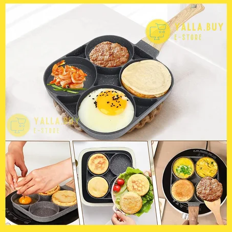 Poêle à Oeufs Multifonction à 4 Trous