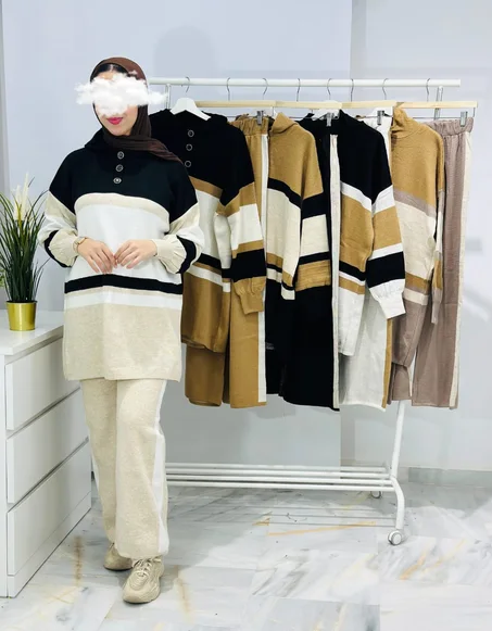 مجموعة ملابس محبوبة مخططة أنيقة من إيزا مودا