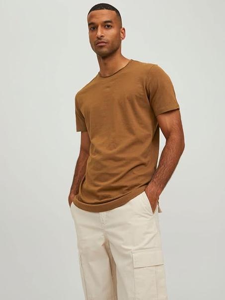 جاك اند جونز - تيشيرت بغطاء للرأس ولوجو للرجال