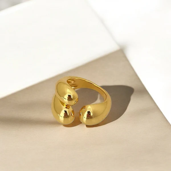 Gold Round Head Ring | VV-24-RIN-0219