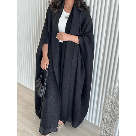 Abaya kimono manches en noir