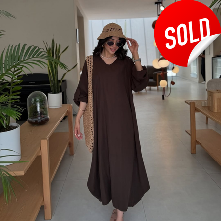 Robe Longue Marron - Style Bohème