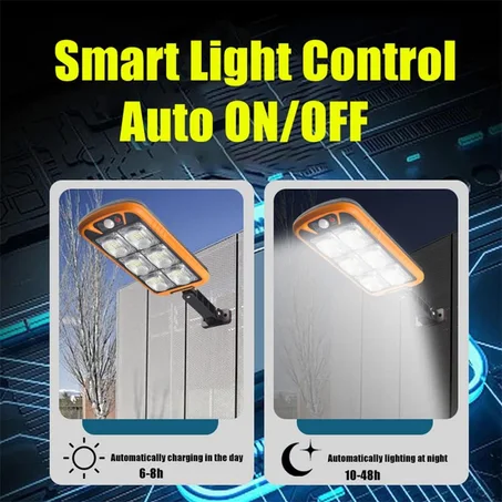 مصباح اضاءة LED يعمل بالطاقة الشمسية  مقاوم للماء مع مستشعر للحركة