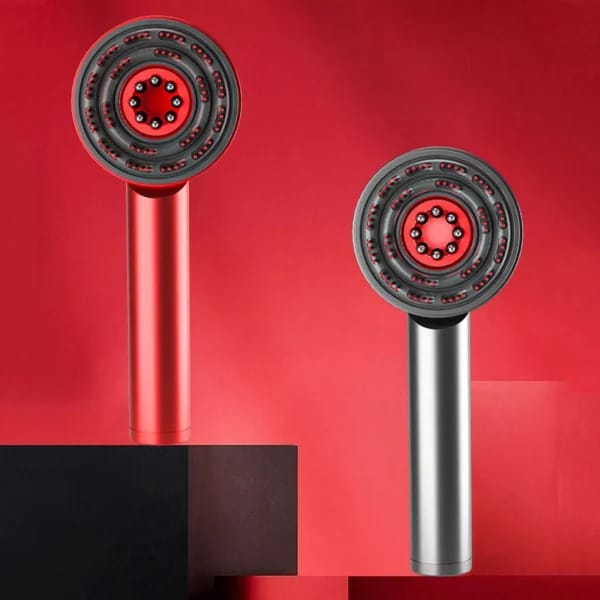 Brosse de massage électrique pour cuir chevelu - Lumière rouge - Massage du cuir chevelu 4 en 1 - Multifonction