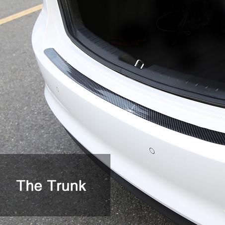 ملصق السيارات من ألياف الكربون والمطاط واقي عتبة الباب