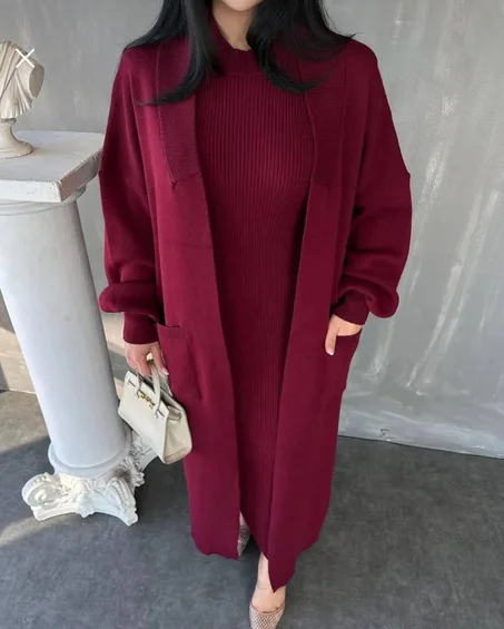 Ensemble Robe & Kimono Maille 2 Pièces