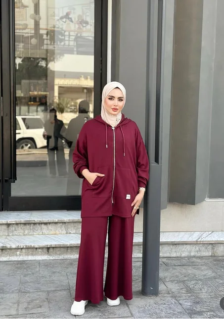 ✨ كيطمة Oversize قطعتين – أناقة وراحة في لوك واحد