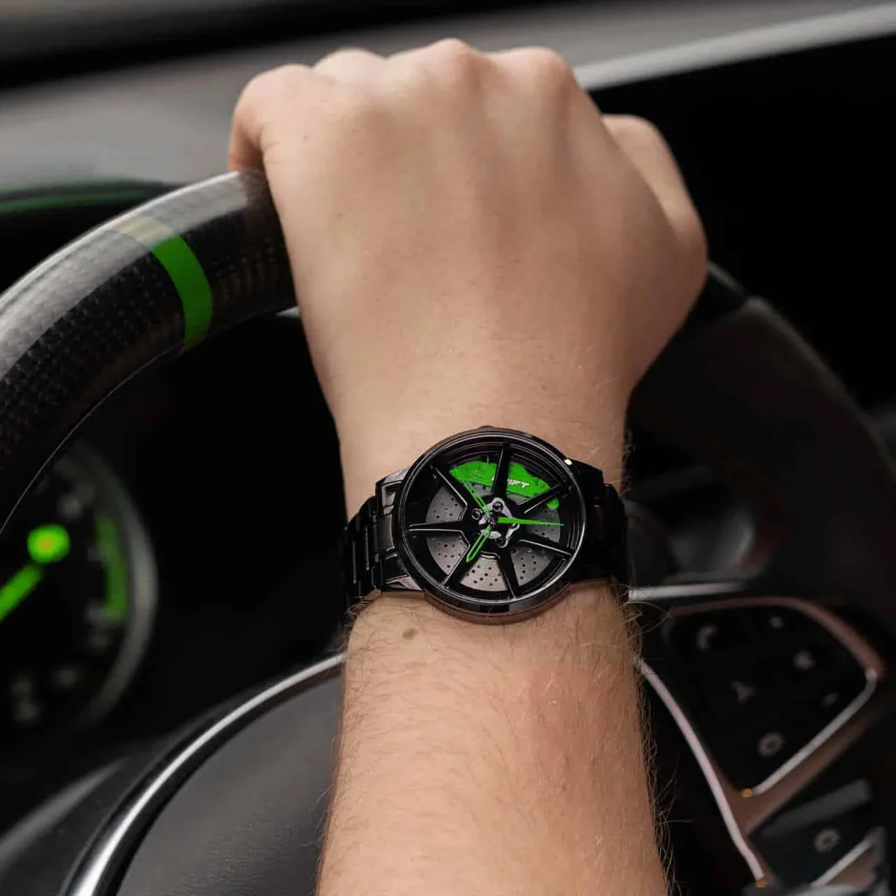 Montre TurboWatch V Jante Racing – Cadran Cristal Saphir & Bracelet Acier