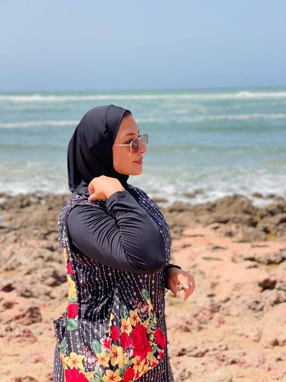 تبحري و تفركسي مع بوركيني طويل 🏊‍♀️☀️