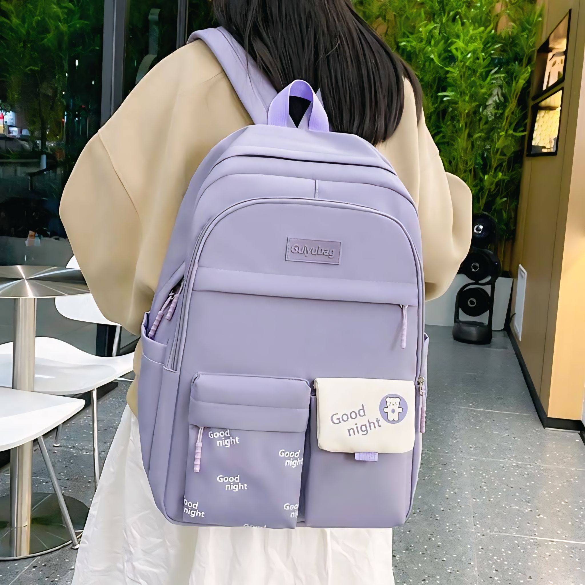 🎒 حقيبة ظهر عصرية للبنات تأتي ب 4 قطع