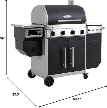 Lifetime Gas Grill and Wood Pellet Smoker Combo, WiFi and Bluetooth Control Technology