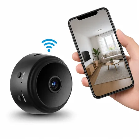 كاميرا مراقبة صغيرة Mini WiFi HD 1080P مع رؤية ليلية وكشف الحركة
