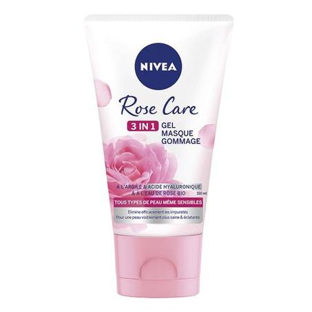 NIVEA NIVEA Rose Care 3en1 Nettoyant gommage et masque - 150 ml