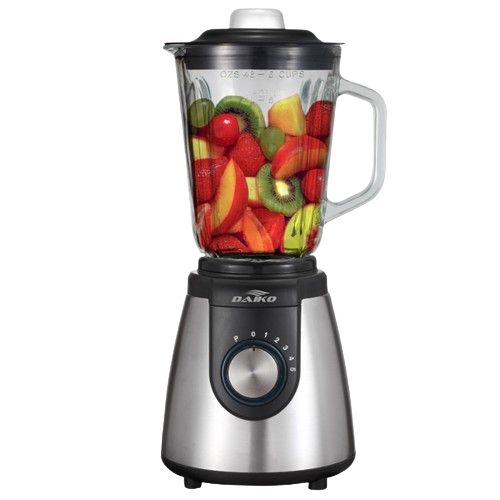 Daiko Blender 2en1 en acier inoxydable Bol en verre de 1.5 L