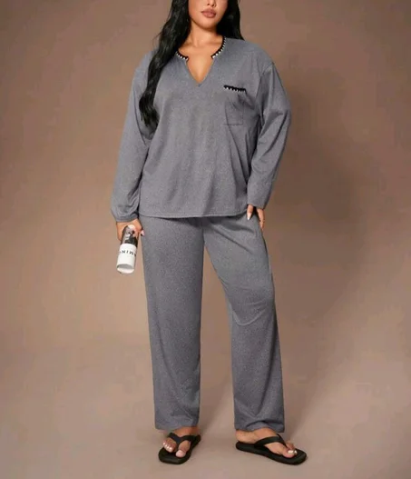 Ensemble décontractés en dentelle douce et agréable pour la peau, vêtements d'automne et d'hiver