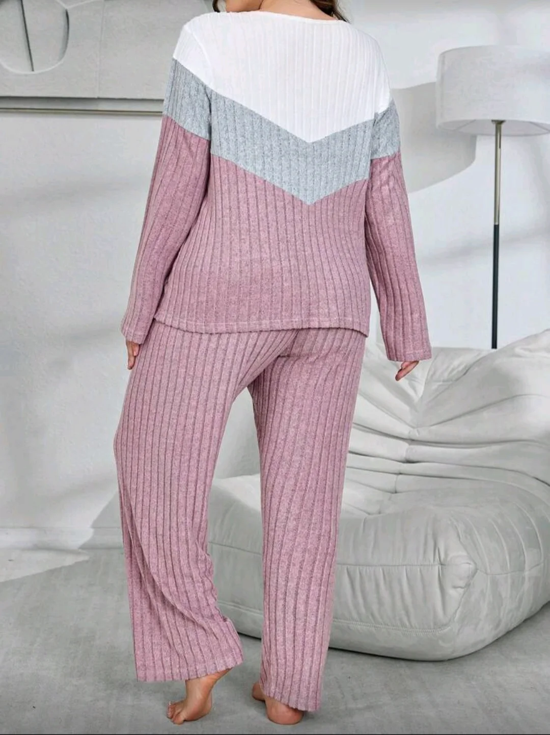 Pyjama en maille duveteuse patchwork