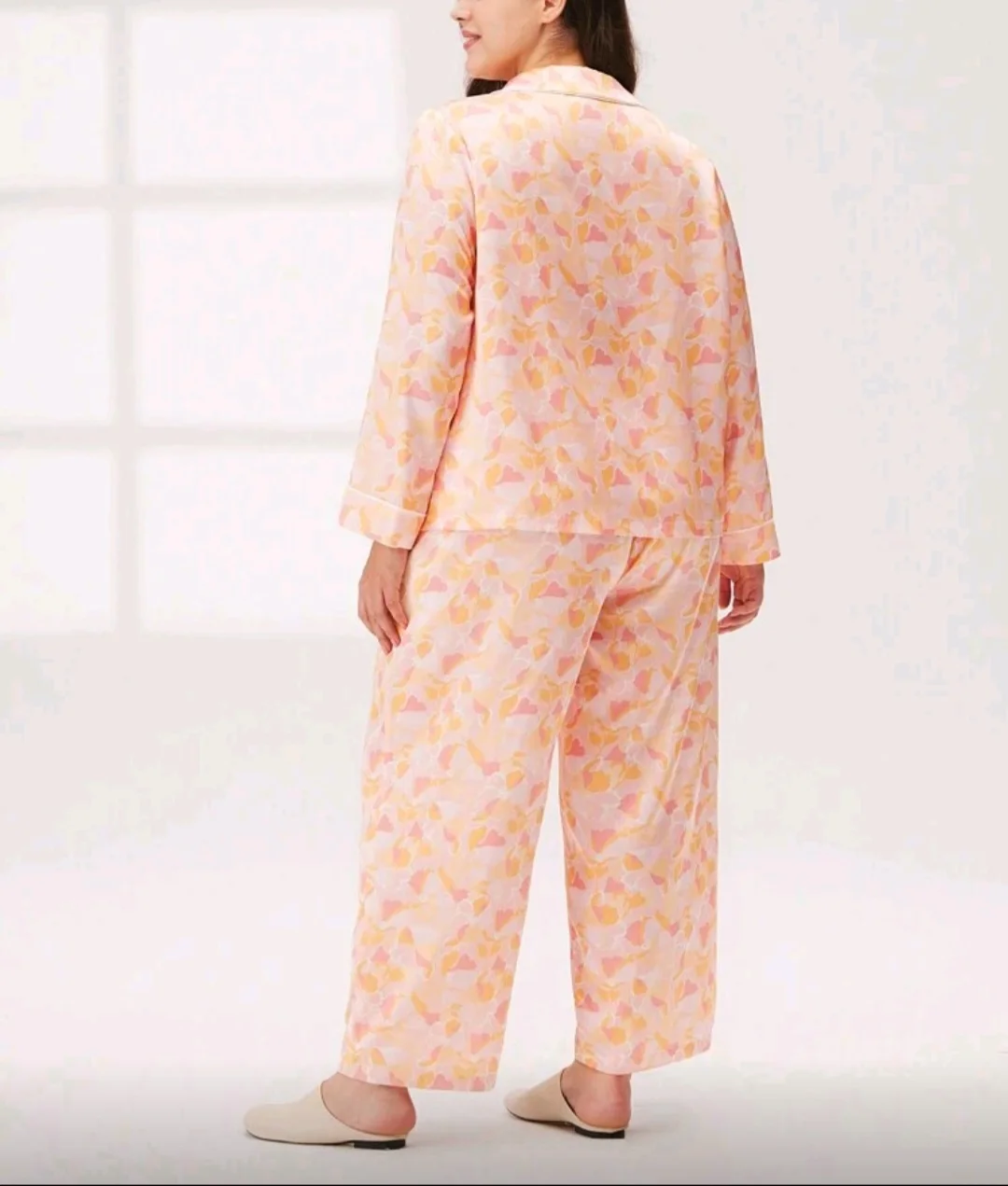 Pyjama floral pêche
