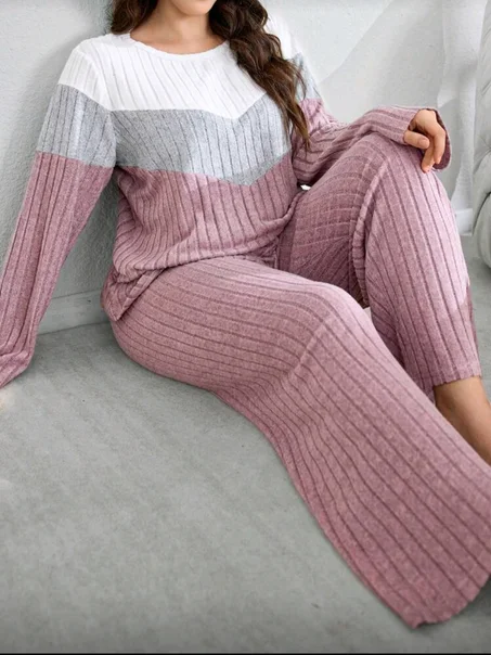 Pyjama en maille duveteuse patchwork