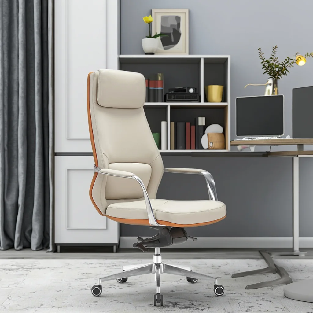 🪑 Chaise de bureau ergonomique en cuir haut de gamme
