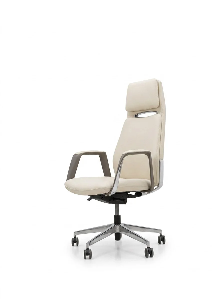 Fauteuil de Bureau Élégant – Ivory Design