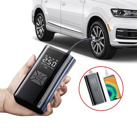 Pompe à air portable rechargeable, gonfleur de pneus, compresseur numérique, gonfleur de pneus sans fil pour voitures, vélos électriques.