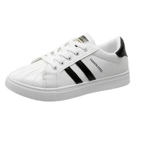 BLWOENS Baskets Femme Chaussures Décontractées Baskets Confortables Chaussures Classiques à Lacets - Blanc