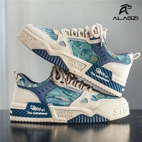ALagzi Nouveau Jeune mode Tendance Chaussures de Conseil - Bleu