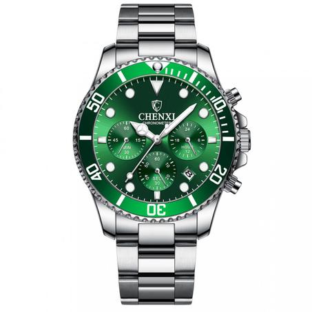 Chenxi stainless steel men's quartz wrist watch, luxury brand, waterproof material