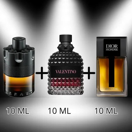 AZZARO THE MOST WHANTED 10ML + VALENTINO 10ML + DIOR HOMME INTENSE 10ML