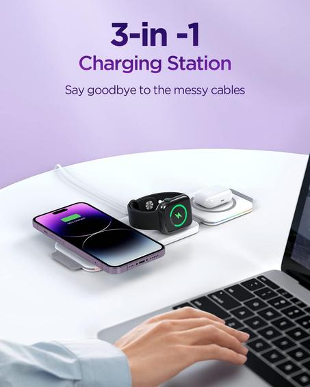 الشاحن اللاسلكي 3 في 1