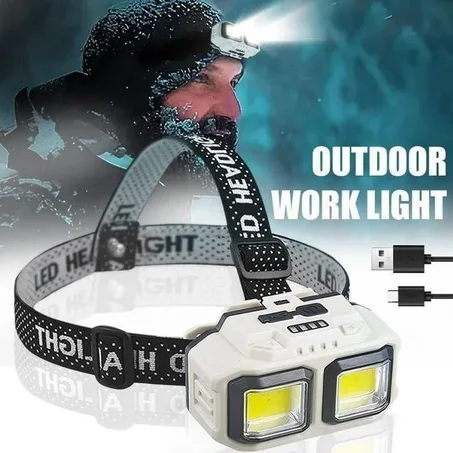 مصباح رأس LED قابل للشحن بحساس الحركة